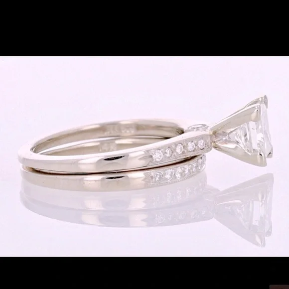 💕Scott Kay 1.05ct Princess Cut w/Band & Appraisal - Picture 1 of 13